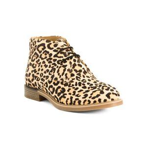 New - HUSH PUPPIES Haircalf Comfort Chukkas Leopard Women | 6.5
